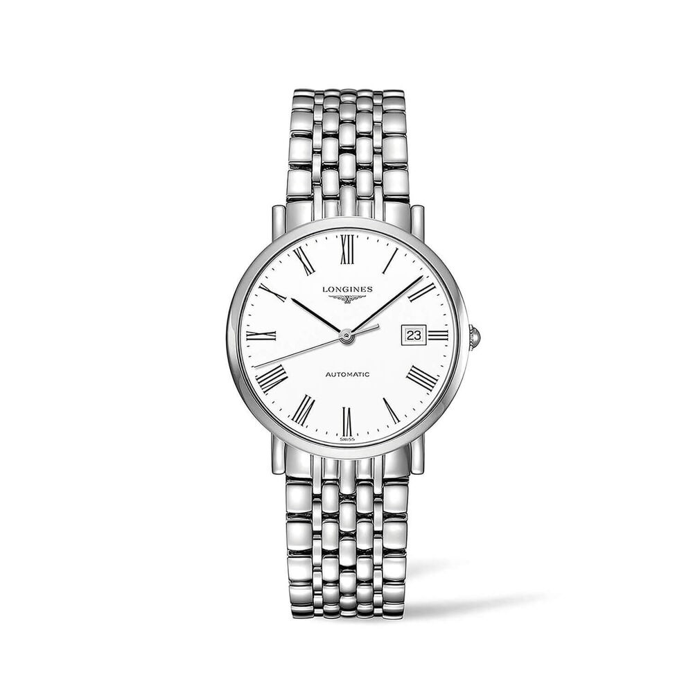 Pre-Owned Longines Elegant 37mm White Dial Stainless Steel Bracelet Watch