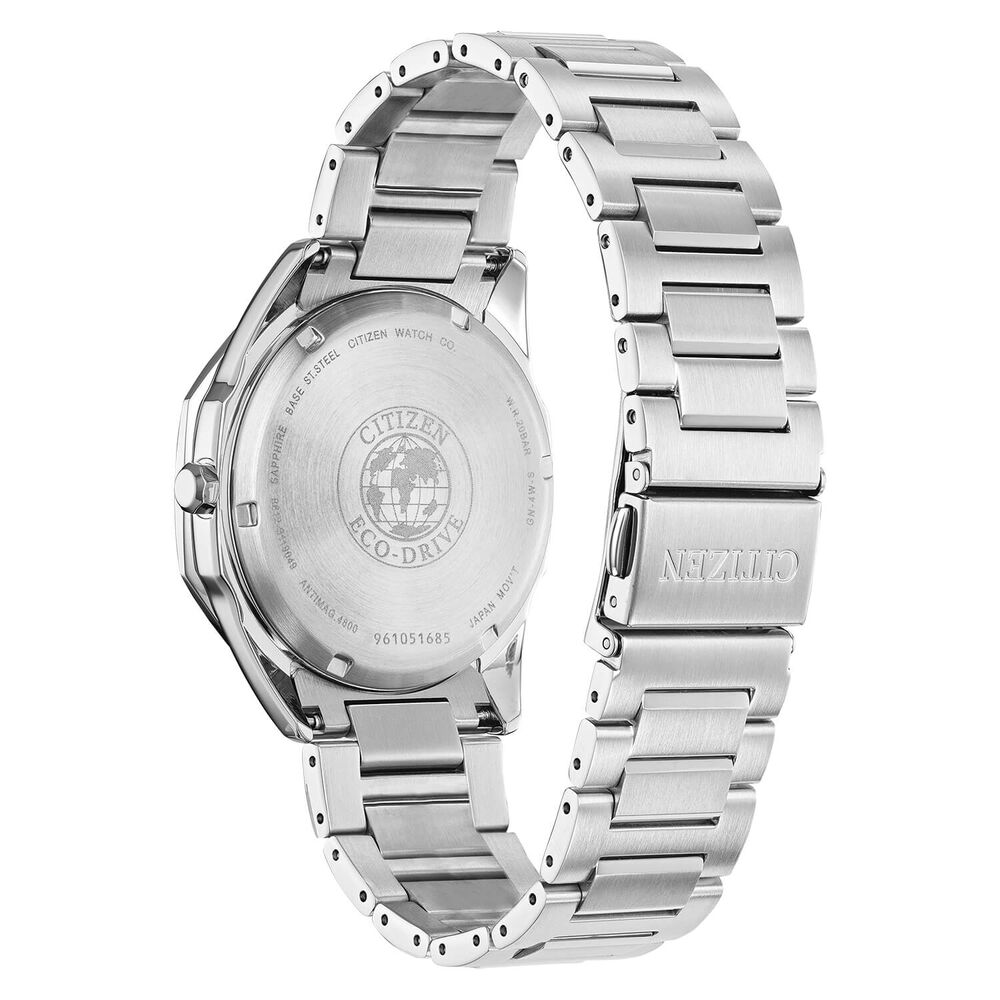 Citizen Eco Drive Corso 41mm Black Dial Steel Case Bracelet Watch image number 1