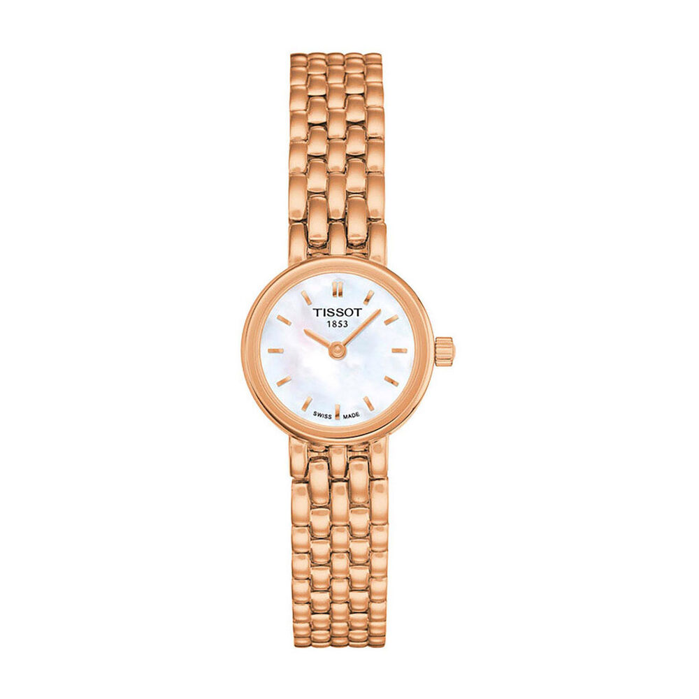 Pre-Owned Tissot Lovely 19.5mm MOP Dial Rose Gold Plated Steel Bracelet Watch image number 0
