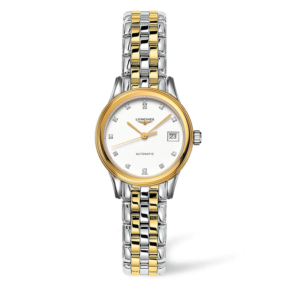 Longines Flagship Ladies Two-Tone Diamond-Set Automatic Watch
