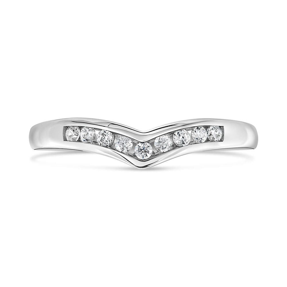 9ct White Gold Dress Ring image number 1