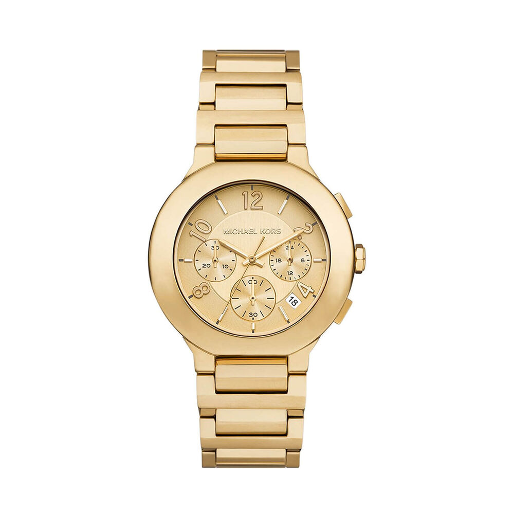 Michael Kors Gramercy Chronograph 40mm Gold Dial Stainless Steel Bracelet Watch image number 0