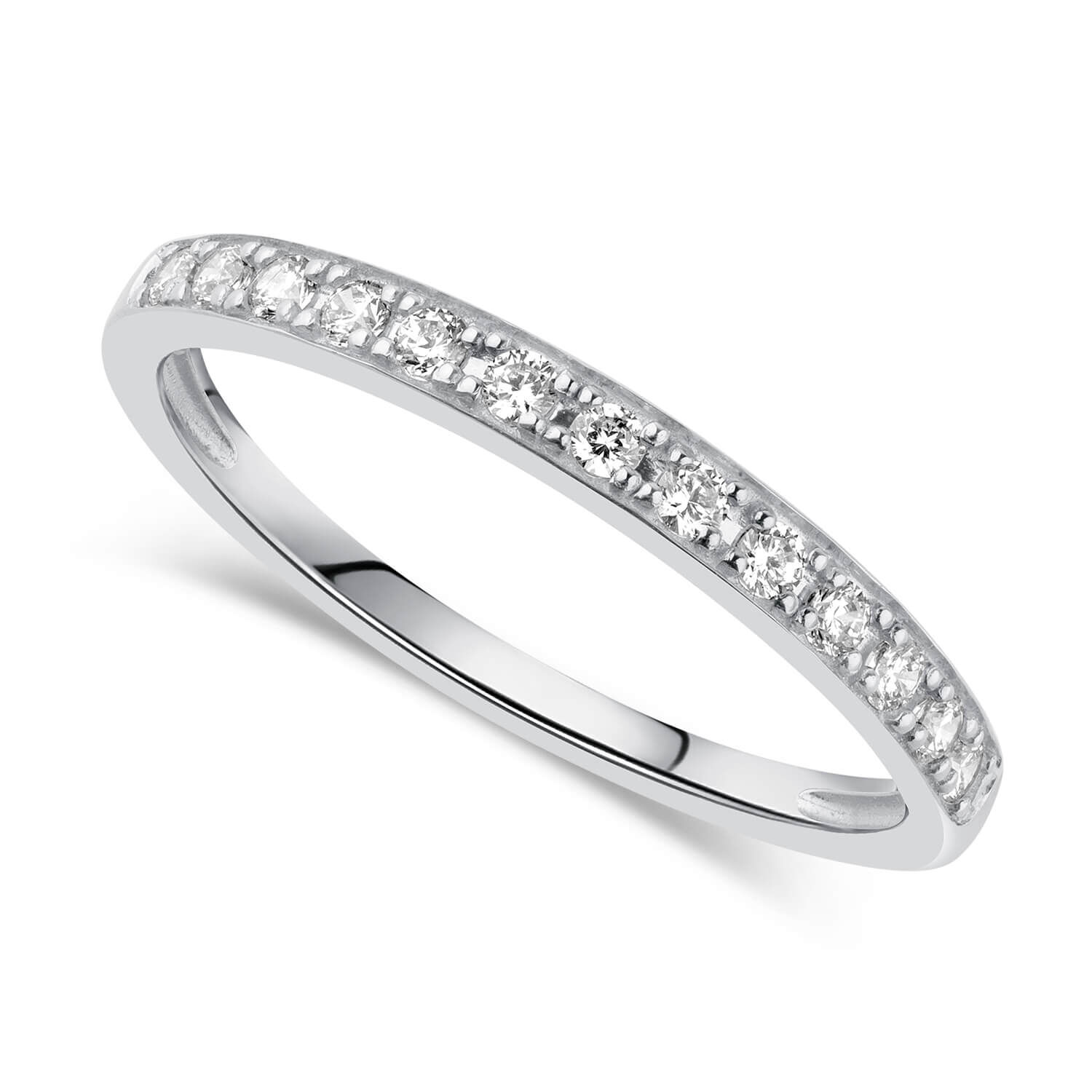 Cubic zirconia eternity band top