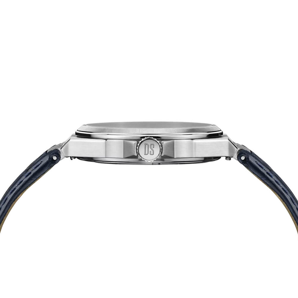 Certina DS-7 Quartz 39mm Blue Dial Leather Strap Watch image number 4