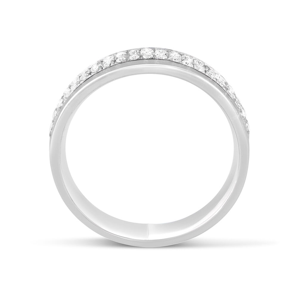 18ct White Gold Diamond 1.5mm Wedding Ring image number 2