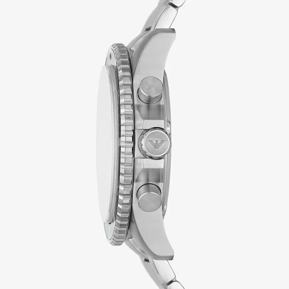 Emporio Armani World Explorer 43.5mm Green Dial Steel Bracelet Chronograph Watch image number 1