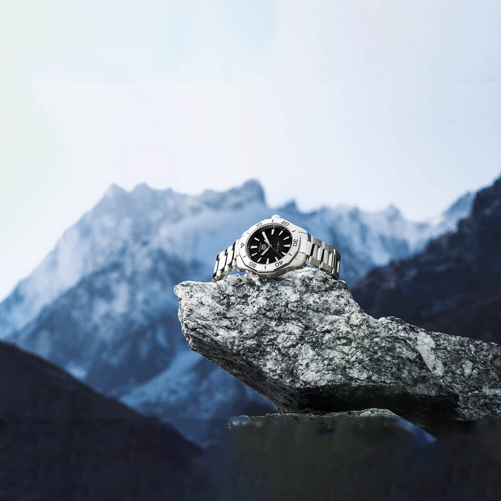 TAG Heuer Aquaracer Professional 200 40mm Black Dial Stainless Steel Bracelet Watch image number 1