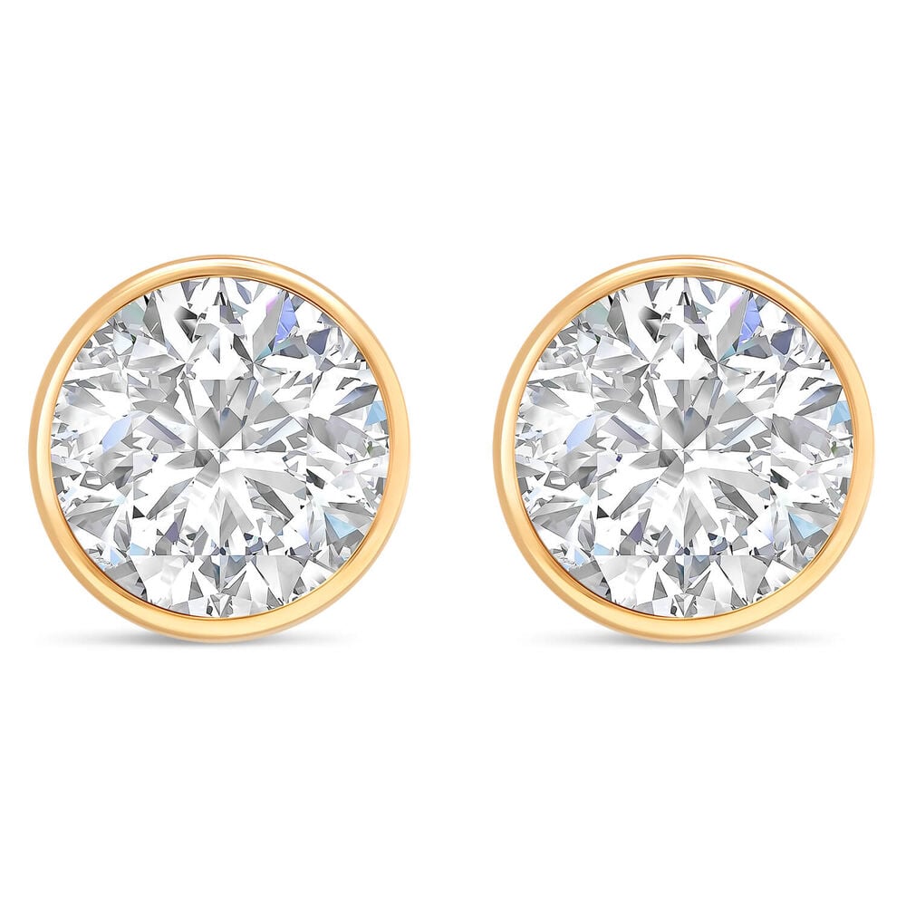 9ct Gold Cubic Zirconia Stud Earrings image number 0