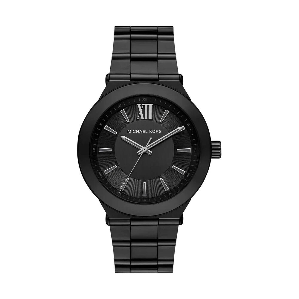 Michael Kors Billie 44mm Black Dial Black IP Stainless Steel Bracelet Watch
