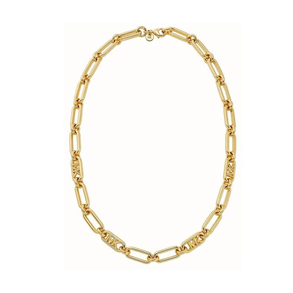 Michael Kors Statement 14ct Yellow Gold Plated Brass Chain Link Necklet