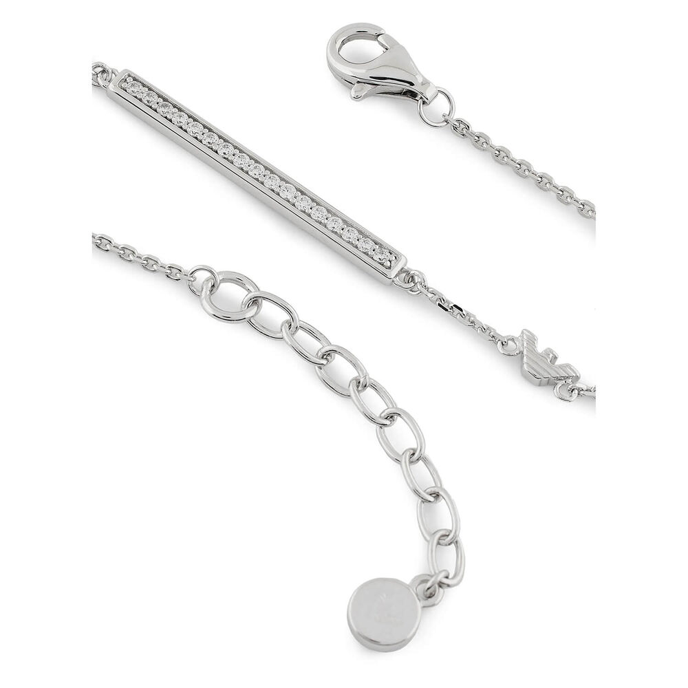 Emporio Armani Sterling Silver Cubic Zirconia ID Bracelet