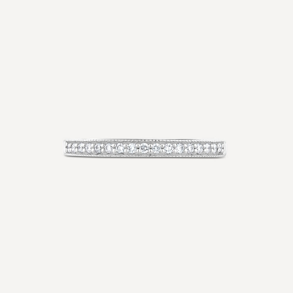 18ct White Gold  Northern Star Signature 0.14ct Diamond Wedding Ring