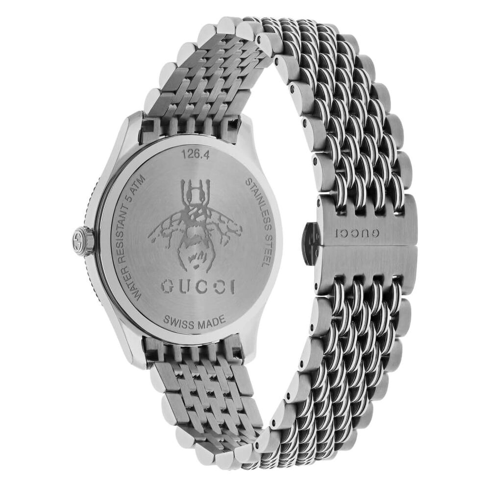 Gucci Timeless 36mm Silver Dial Steel Case Bracelet Watch