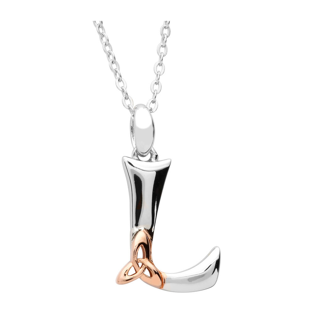 Sterling Silver Celtic 'L' Initial Pendant