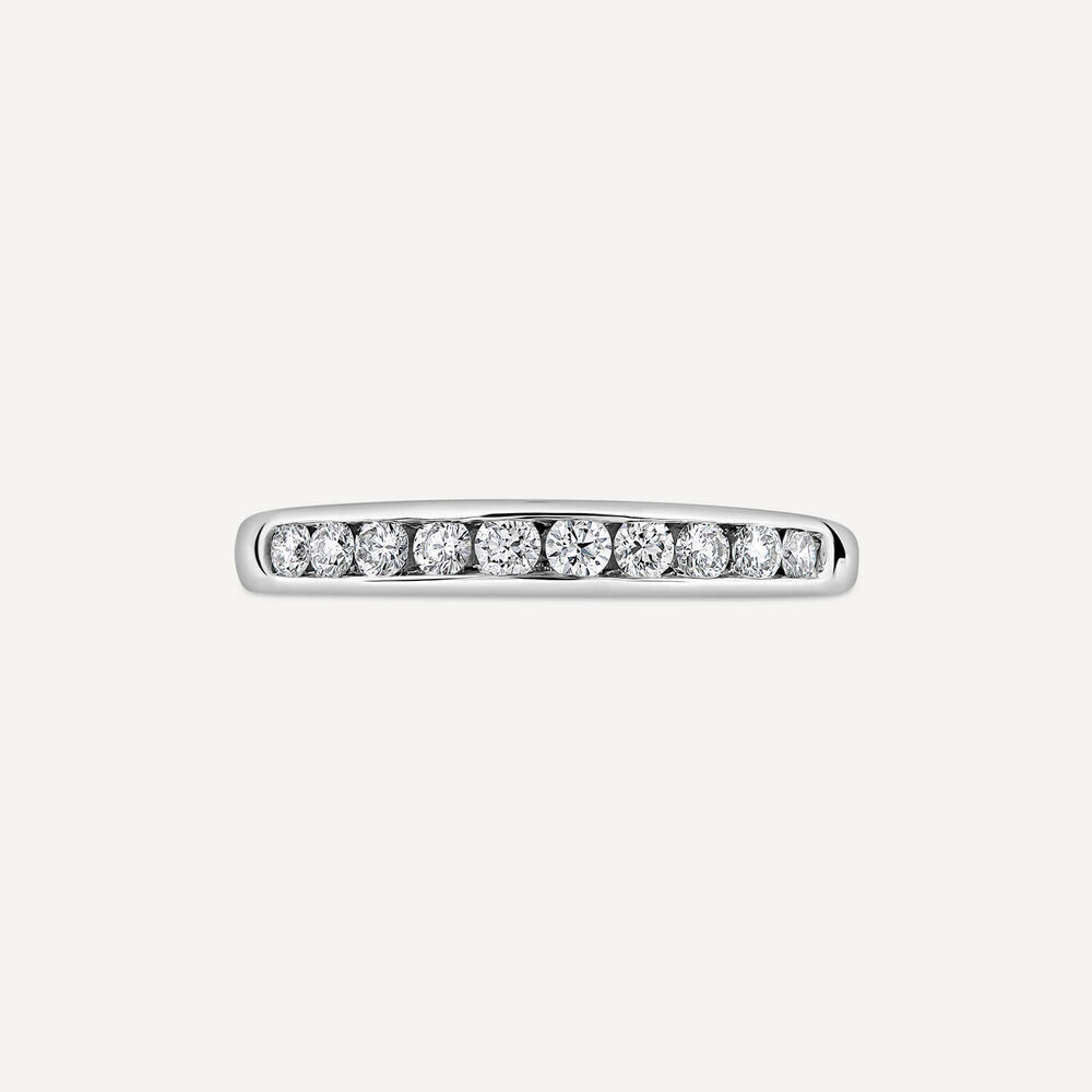 9ct White Gold 0.35ct Diamond Channel Set Eternity Ring