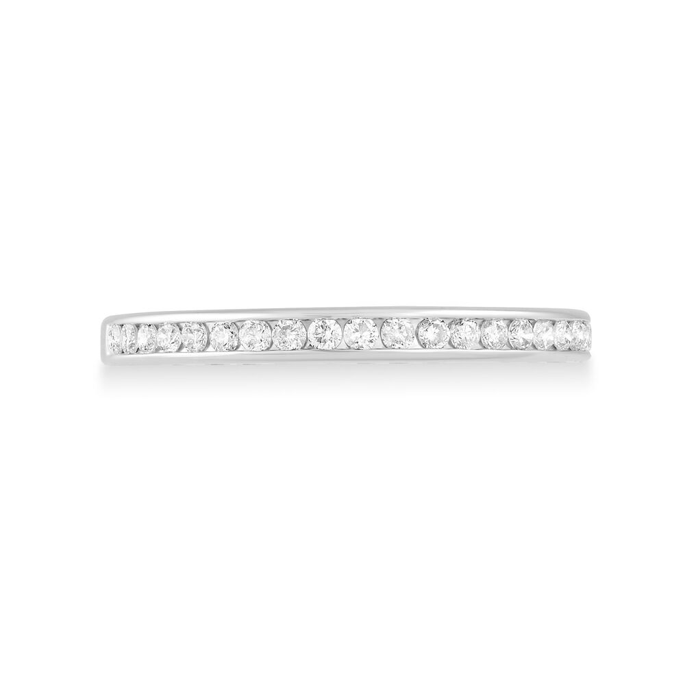 9ct White Gold and Diamond 2mm Wedding Band image number 2