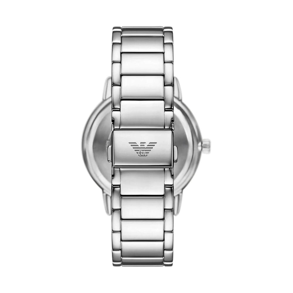 Emporio Armani Ruggero 43mm Silver Dial Stainless Steel Bracelet Watch image number 3