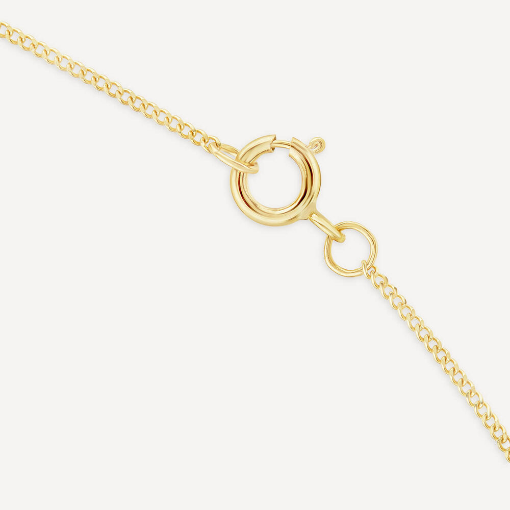 9ct Yellow Gold Round 0.25ct Diamond Cluster Pendant image number 4