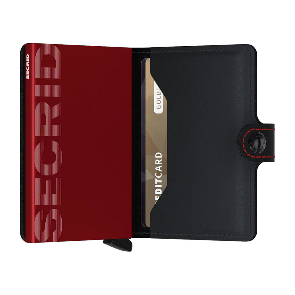 Secrid Mini Matte Black & Red Wallet image number 2