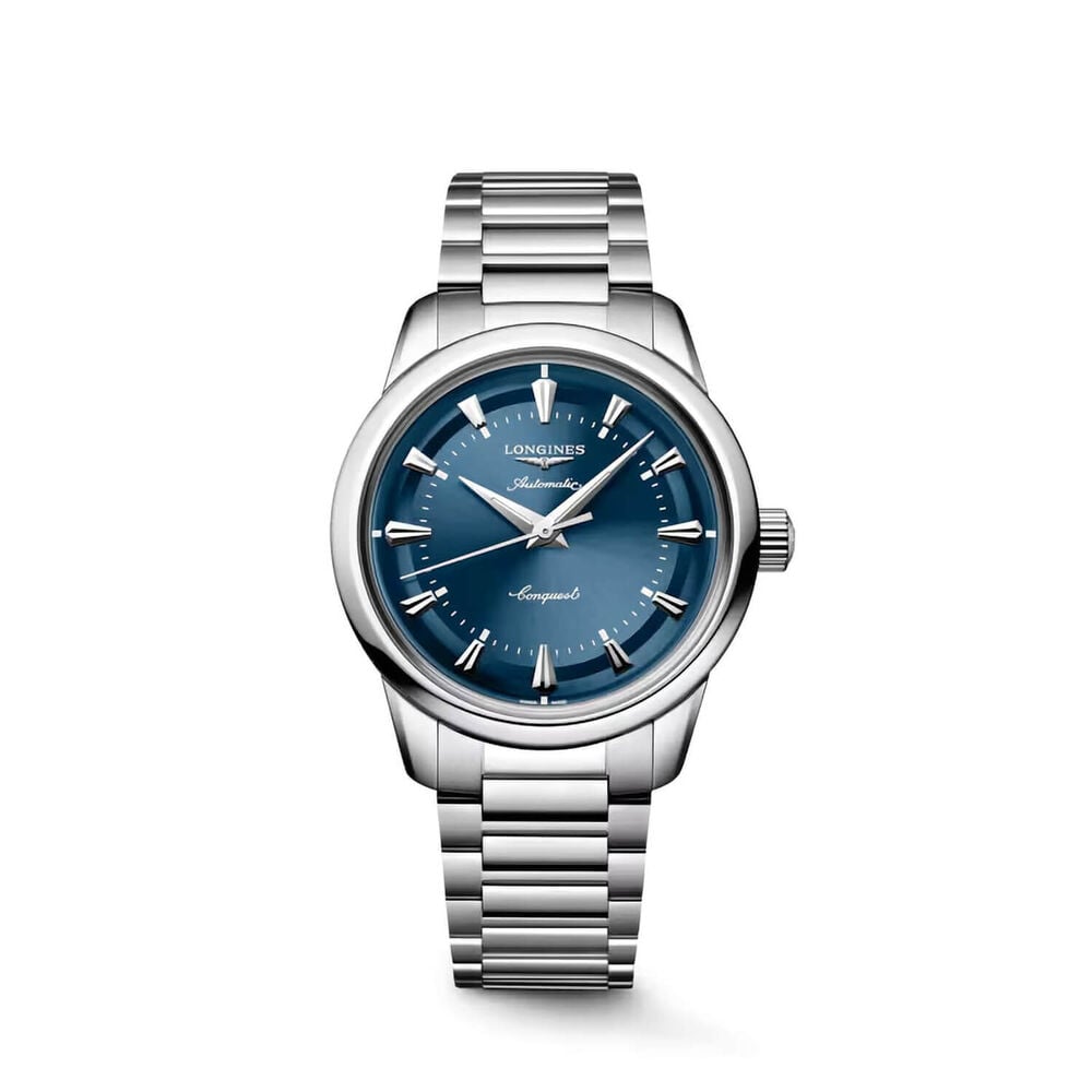 Longines Conquest Heritage 38mm Blue Dial Stainless Steel Bracelet Watch image number 0