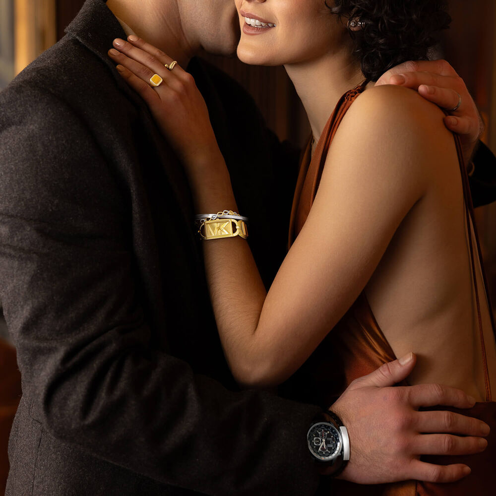 Michael Kors Empire 30mm Yellow Gold Logo Dial Yellow Gold IP Case Watch image number 4