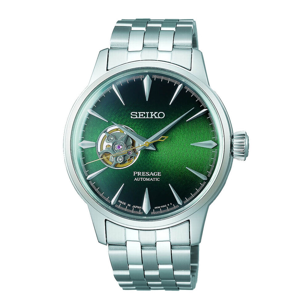 Seiko Presage Cocktail Time Grasshopper 40.5mm Green Dial Bracelet Watch