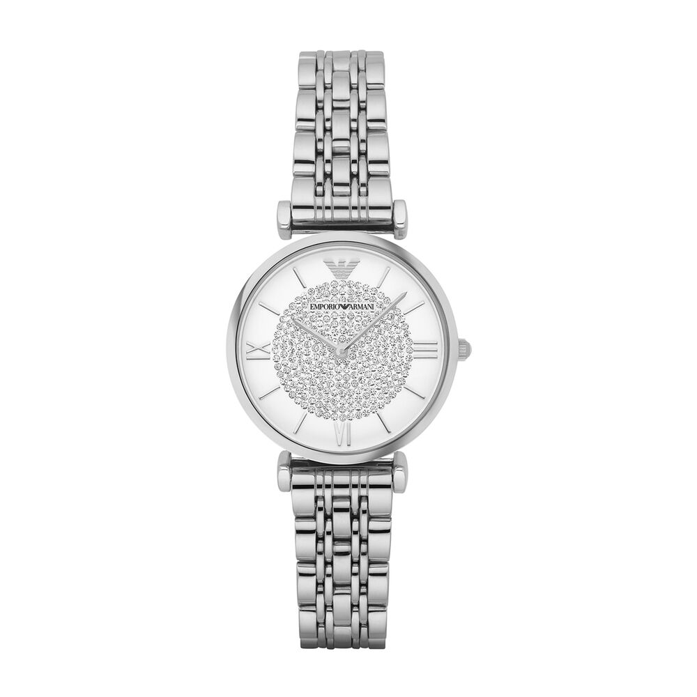 Emporio Armani Ladies' Stone-set Stainless Steel Watch