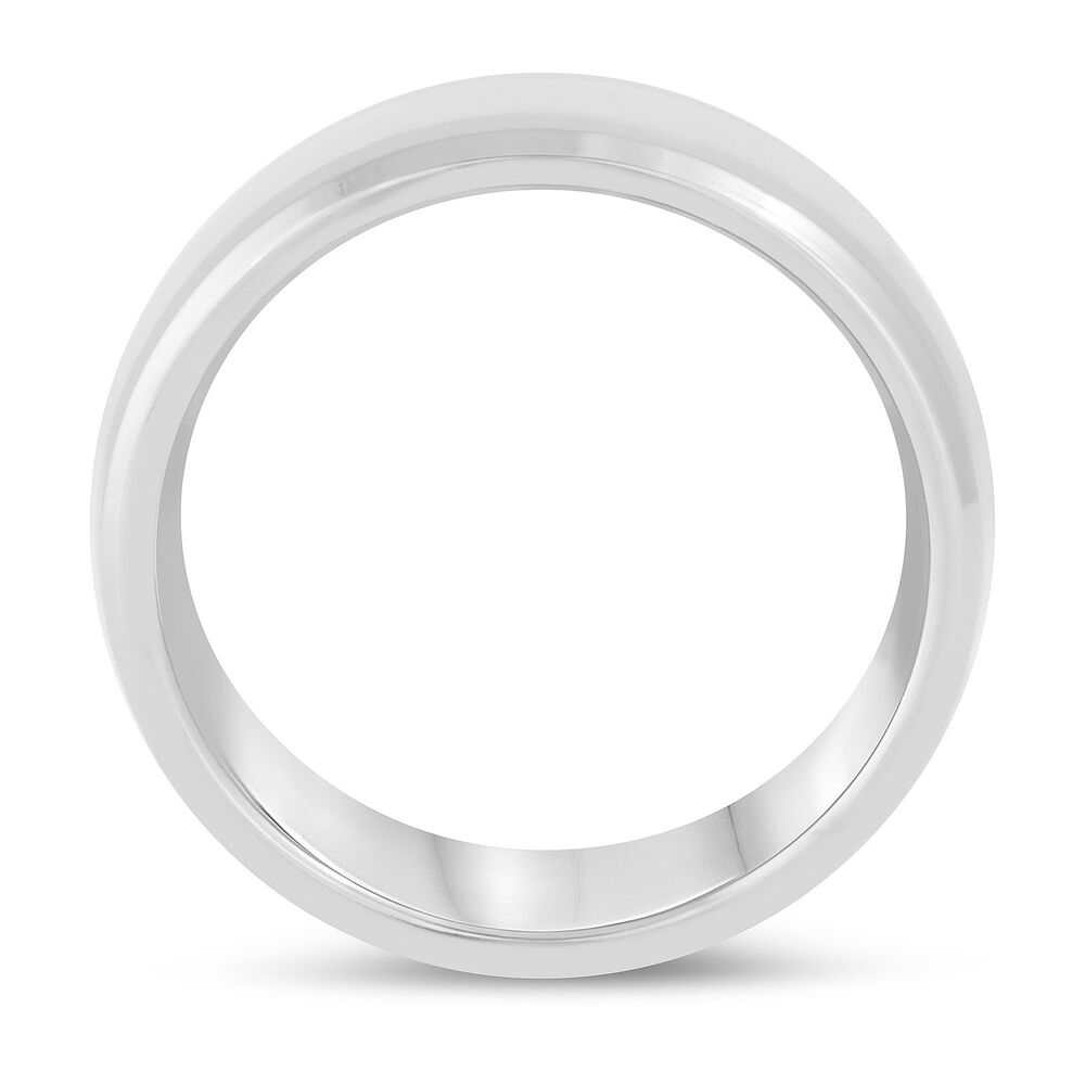 Titanium and Silver 7mm Wedding Ring image number 2