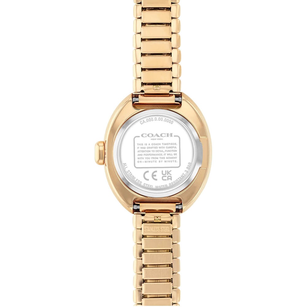 Coach Sammy 22mm White Dial Gold Tone Steel Bracelet Watch