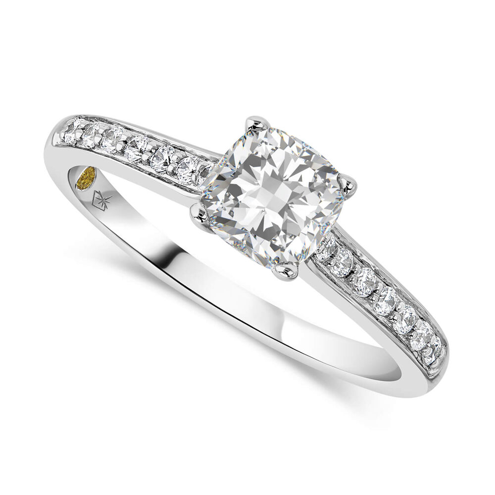 Northern Star 0.80ct Cushion Diamond 18ct White Gold Ring