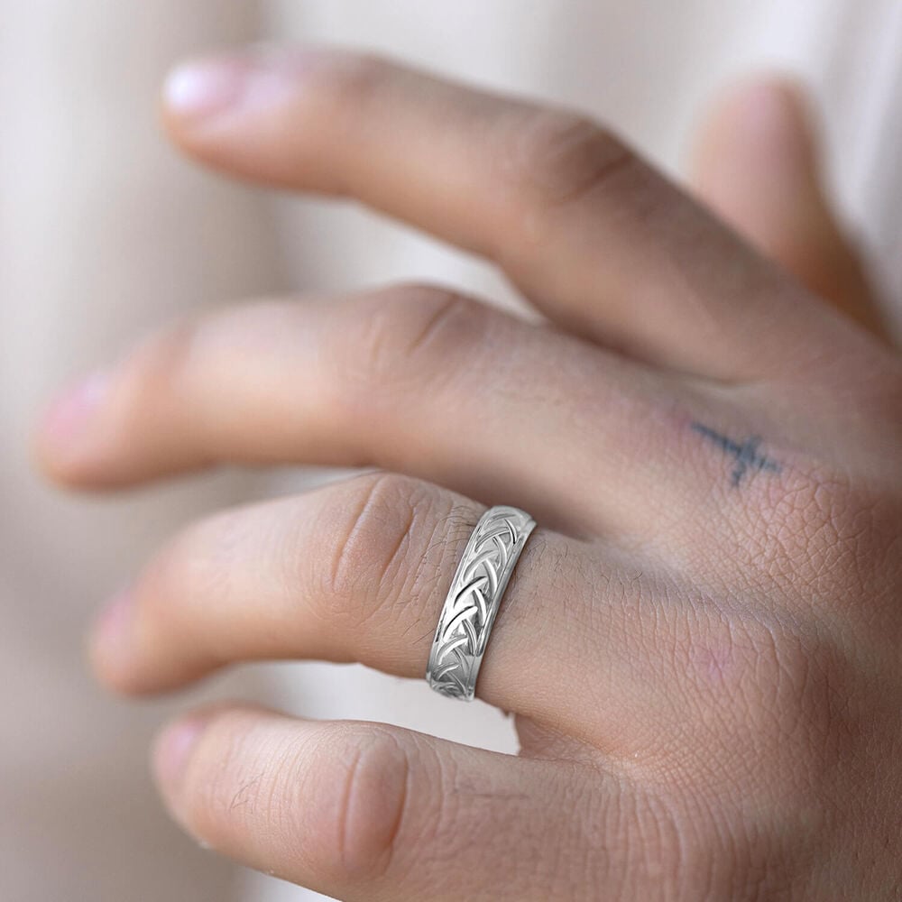 9ct White Gold 6mm Wedding Ring image number 4