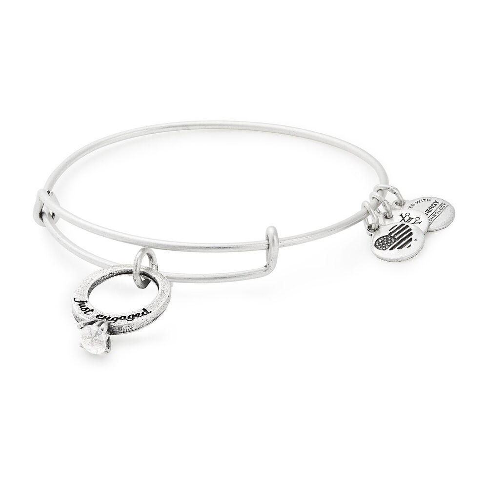 Alex And Ani Silver-Tone Just Engaged Bangle image number 0