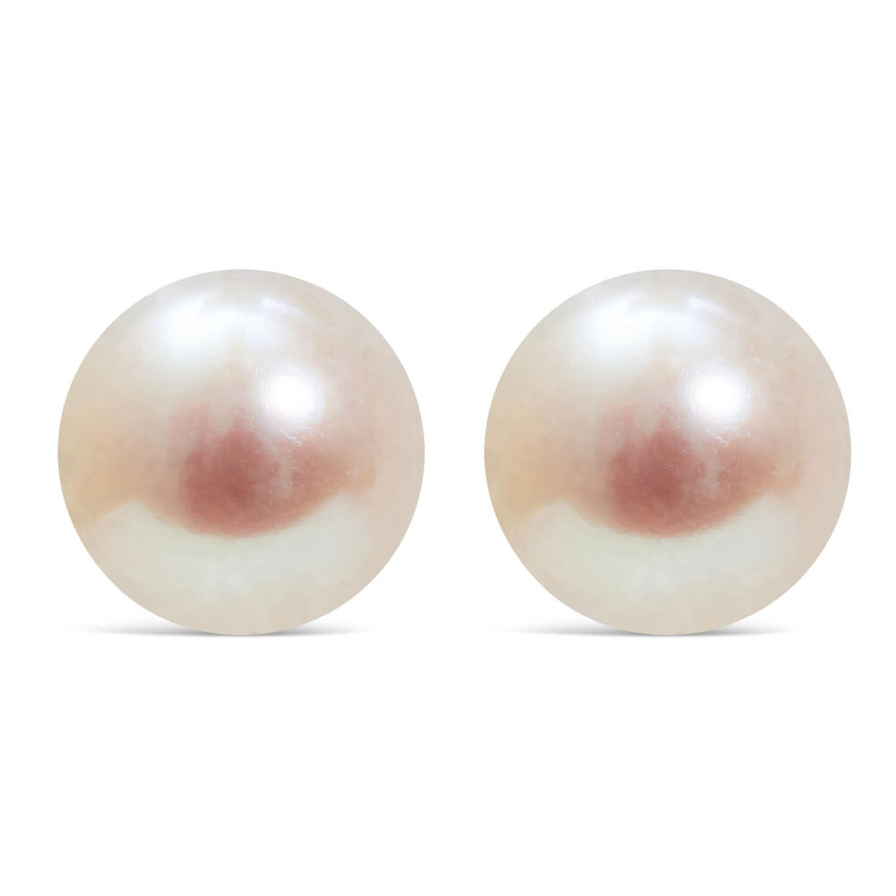Sterling Silver Freshwater Pearl Stud Earrings image number 0
