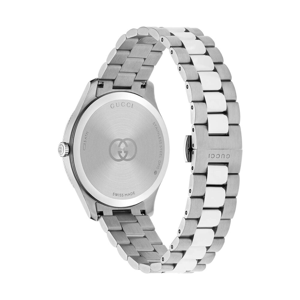 Gucci G-Timeless 38mm Silver Dial Stainless Steel Bracelet Watch image number 1
