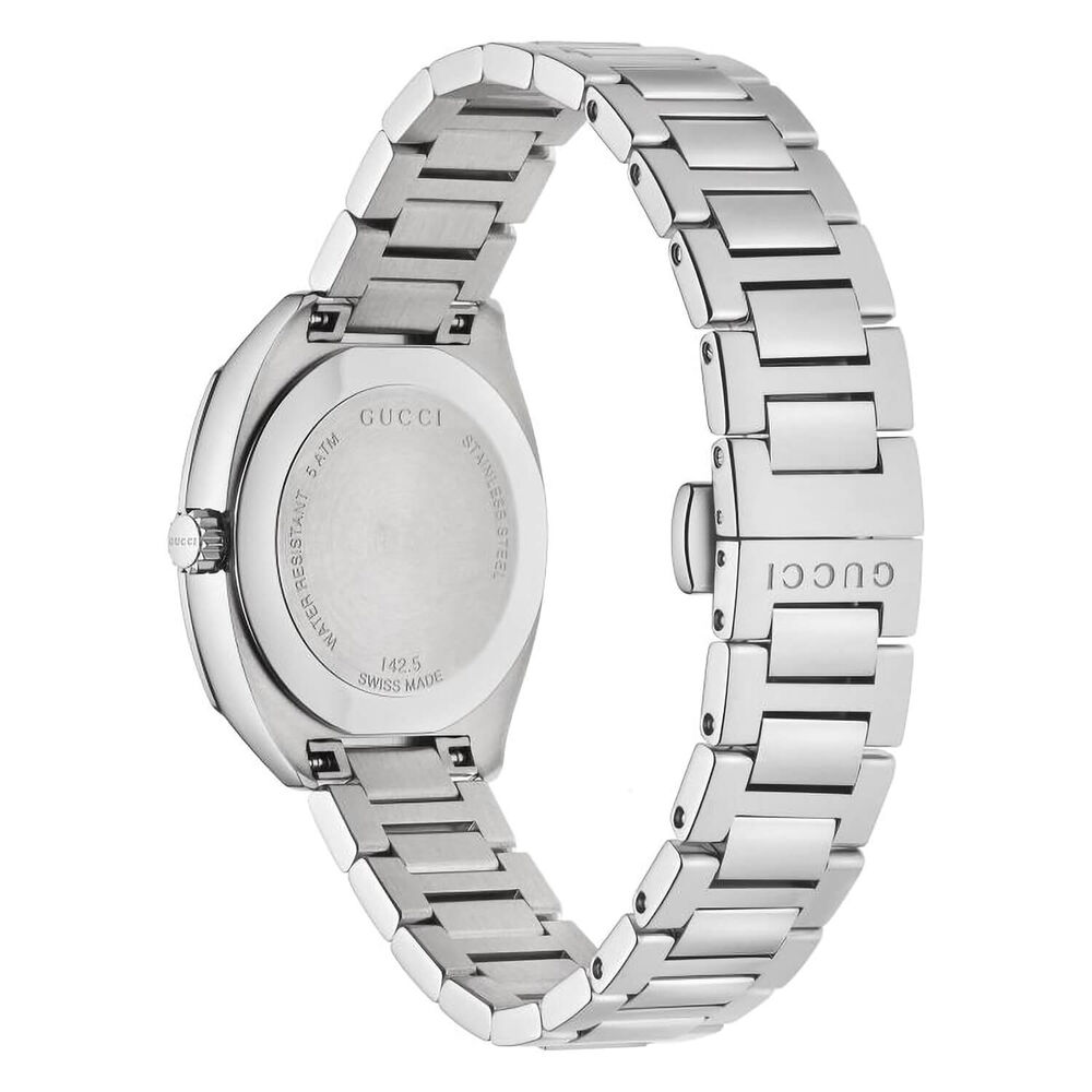 Pre-Owned Gucci G-Frame 29mm White Dial Stainless Steel Bracelet Watch