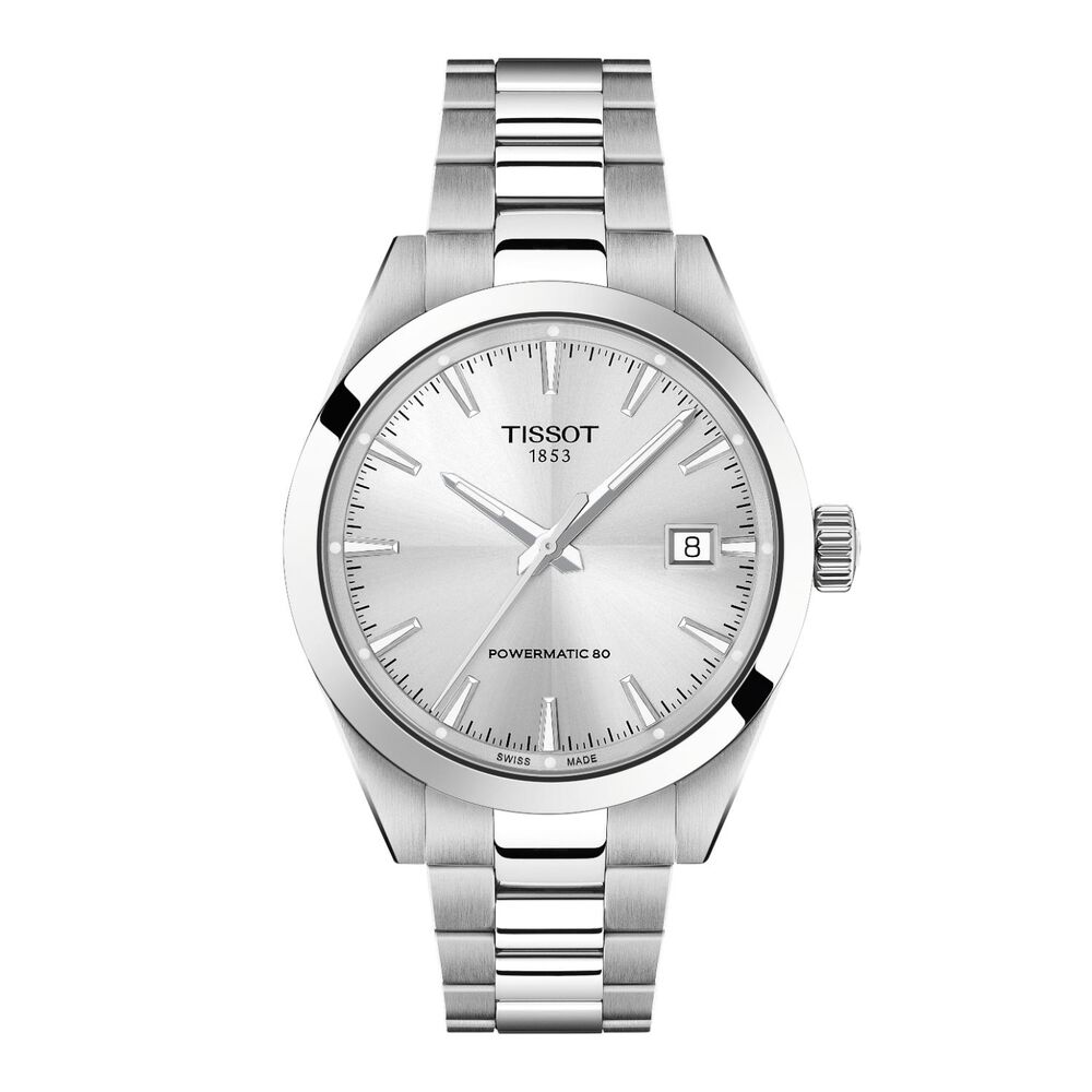 Tissot Gentleman Auto 38mm Silver Dial Steel Case Bracelet Watch