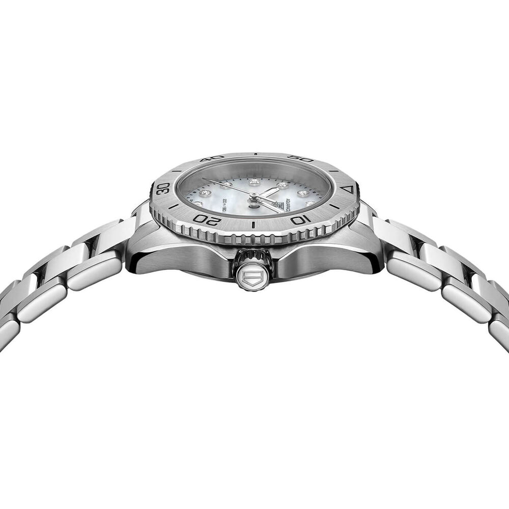 TAG Heuer Aquaracer Professional 200 Quartz 30mm MOP Diamond Dot Dial  Bracelet Watch image number 3
