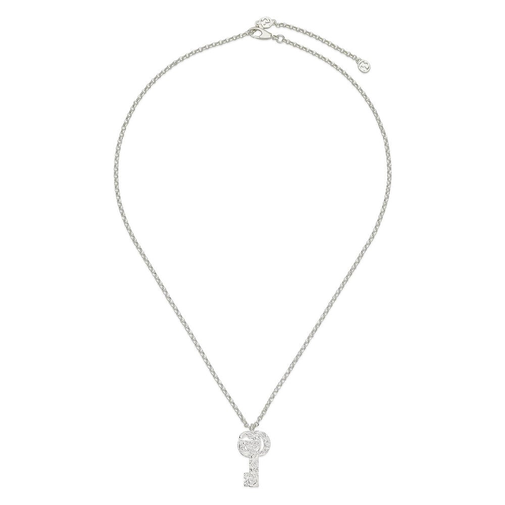Gucci GG Marmont Shinny Silver Key Necklet