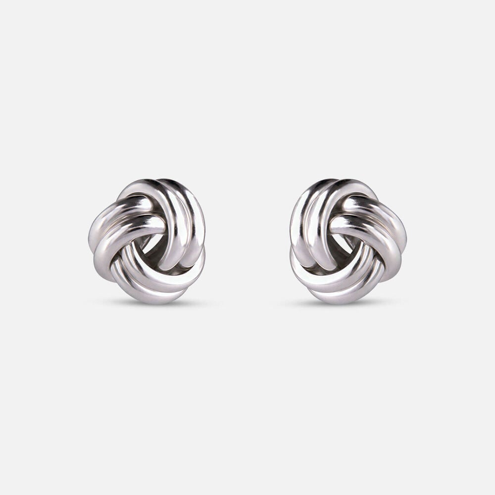 Sterling Silver Knot Stud Earrings