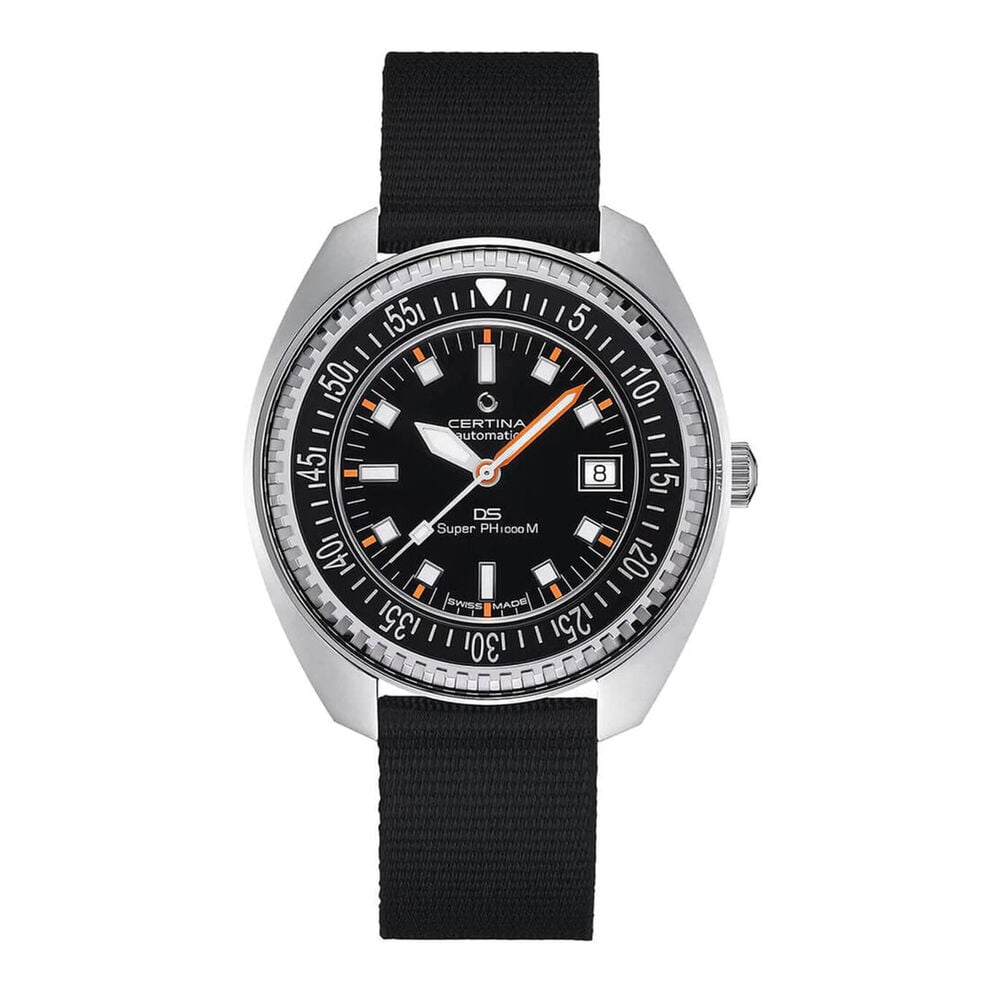 Certina DS Super PH1000M 43.5mm Black Dial Black Synthetic Strap Watch image number 0