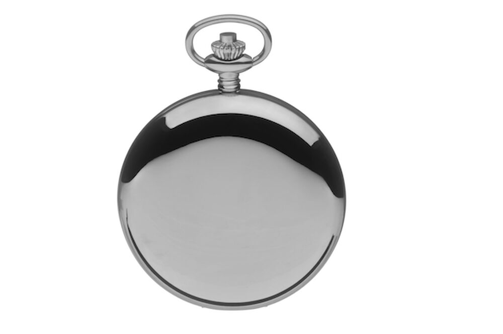 Mount Royal White Dial Chrome-Plated Pocket Watch image number 1