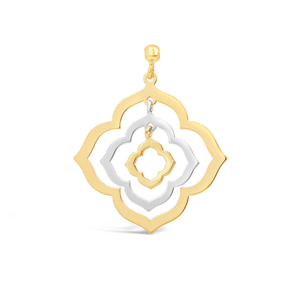 9ct Yellow & White Gold Marrakesh Triple Row Pendant