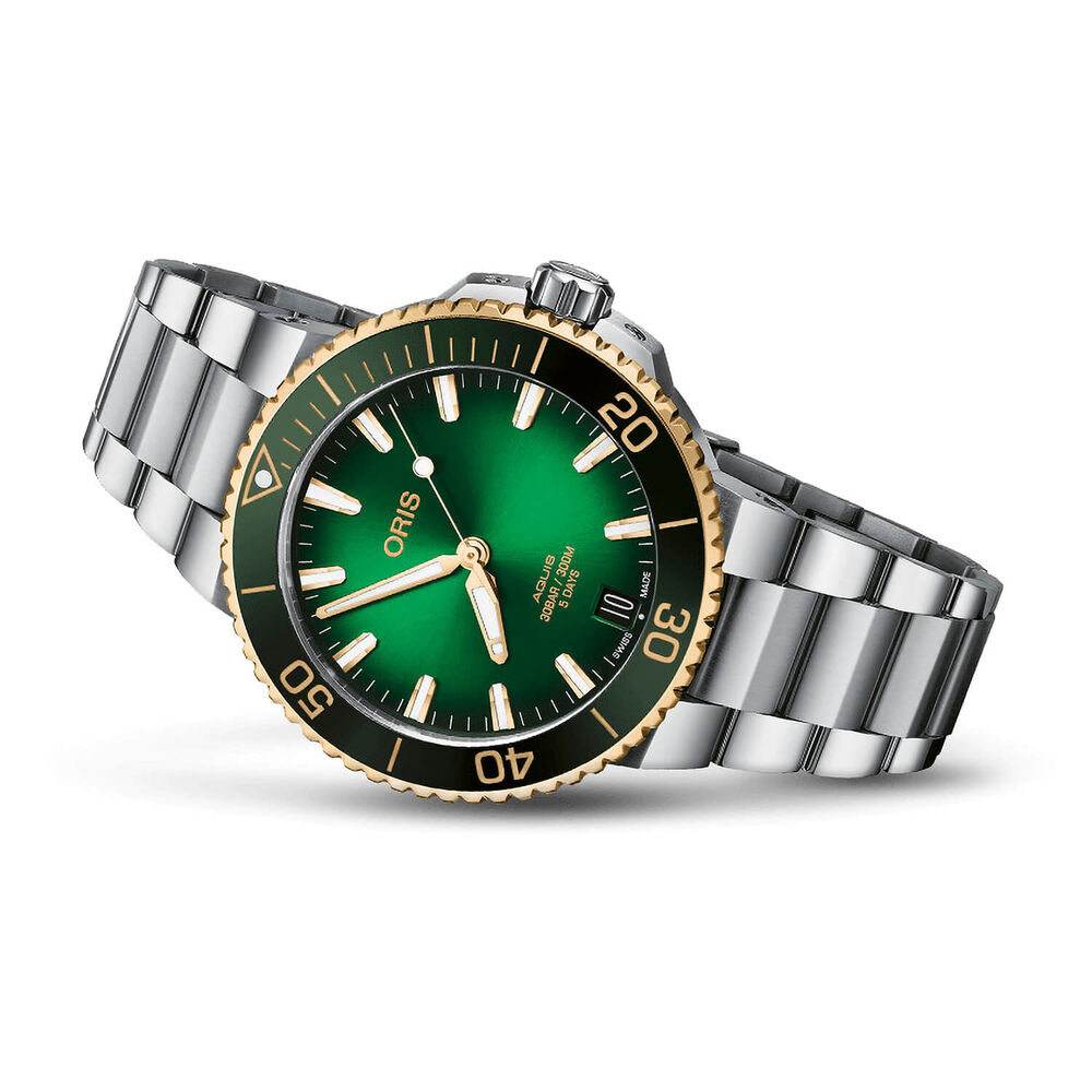 Oris Aquis 41.5mm Green Dial Bracelet Watch