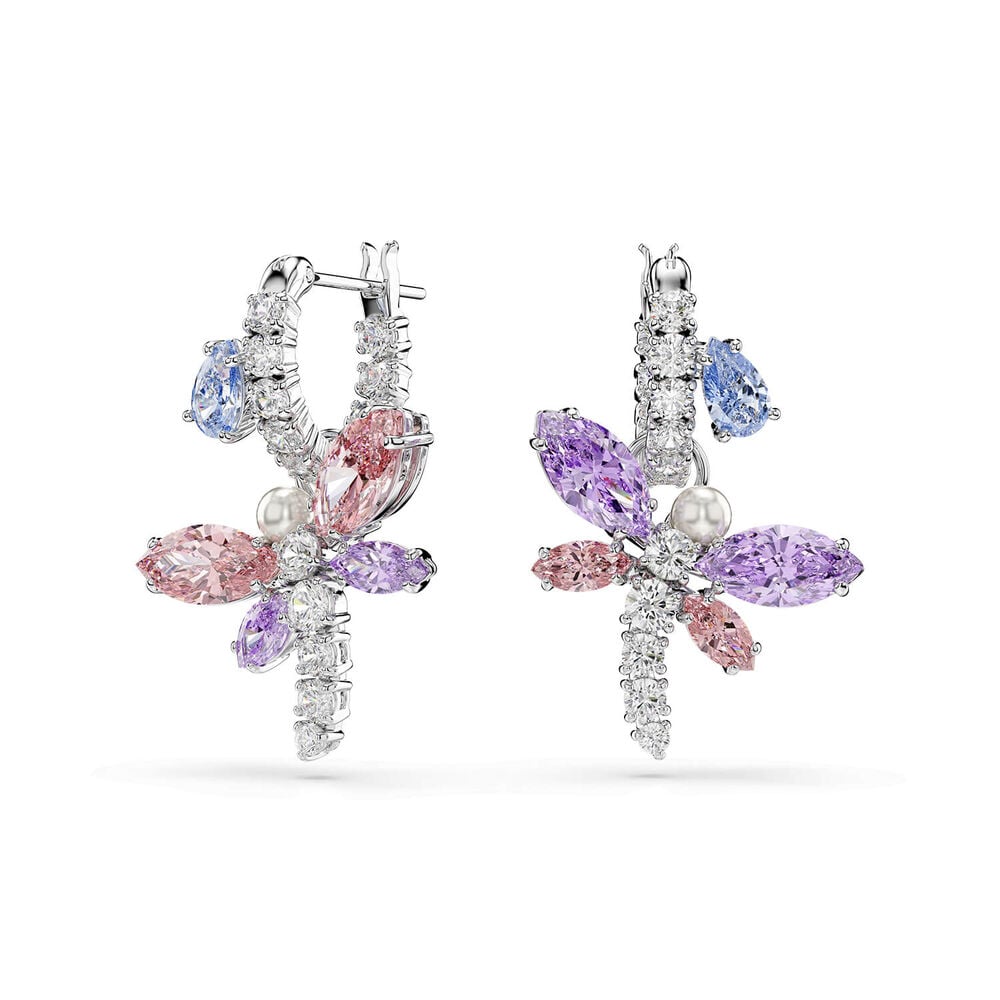 Swarovski x Ariana Grande Multicoloured Crystals & Cubic Zirconia Dragonfly Drop Earrings