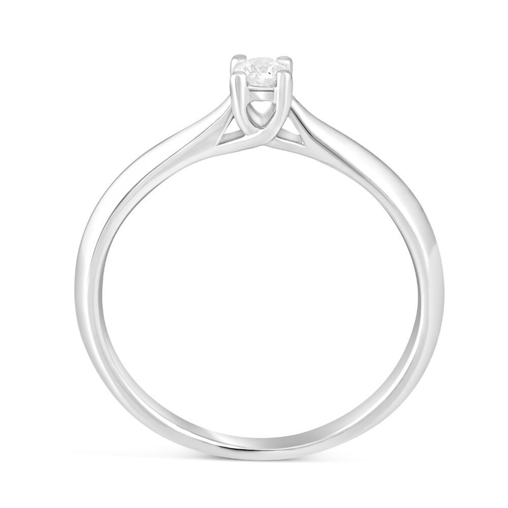 9ct White Gold Engagement Ring image number 2
