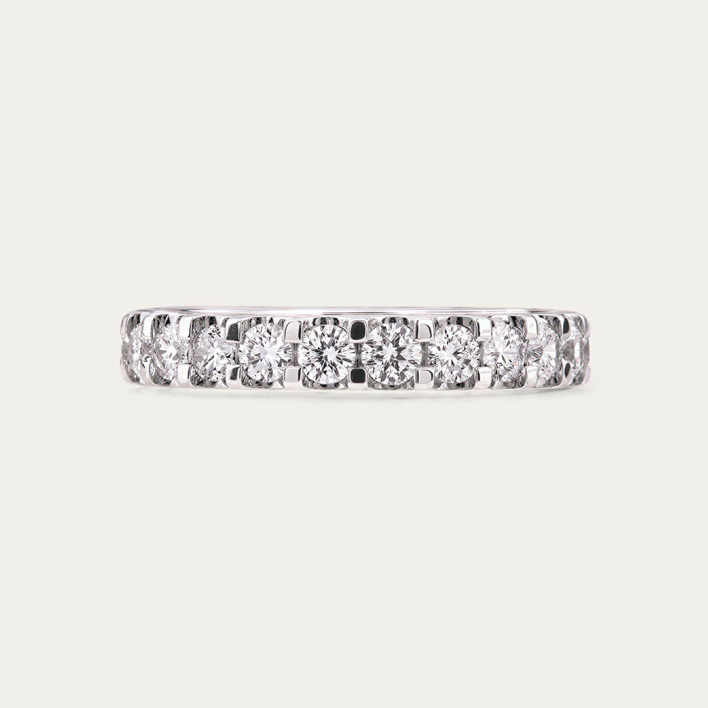 Platinum 1.00ct Diamond 3/4 Full Eternity Ring