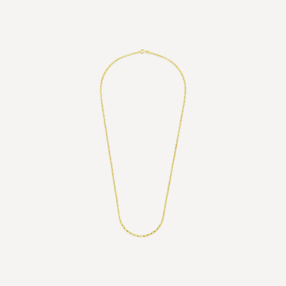 9ct Yellow Gold V-Small Belcher 22' Link Necklet image number 2