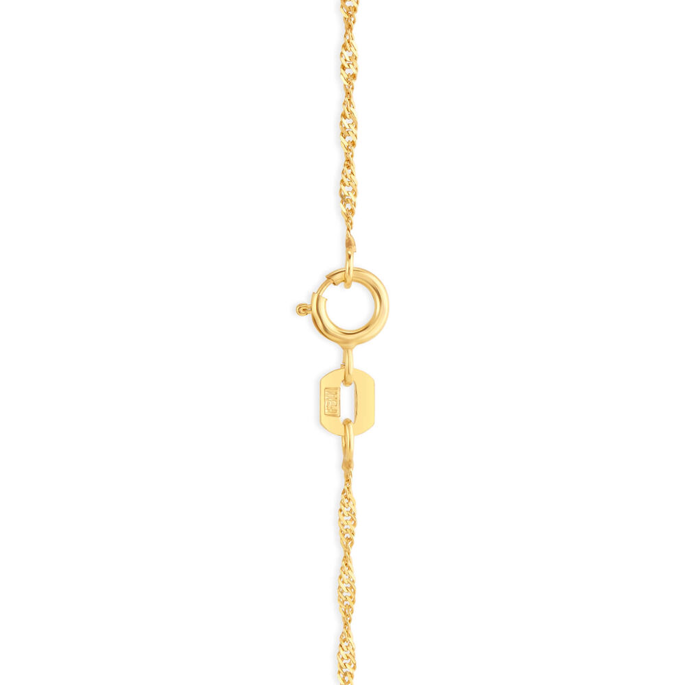 9ct Yellow Gold 18’ Sparkle Sing Chain Necklace image number 1
