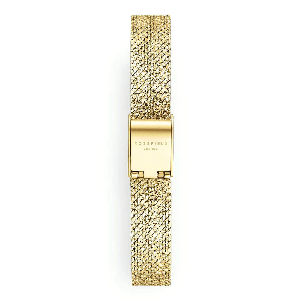 Rosefield Ovale 22x29mm Champagne Dial Gold Tone Stainless Steel Bracelet Watch