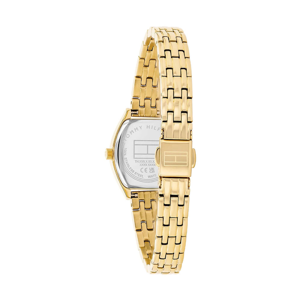 Tommy Hilfiger Norah 21.5x22mm White Dial Gold Tone Stainless Steel Bracelet Watch image number 2